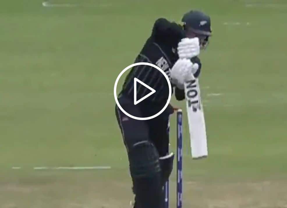 [Watch] Devon Conway Unleashes 'Glorious' Straight drive in World Cup warm-up clash